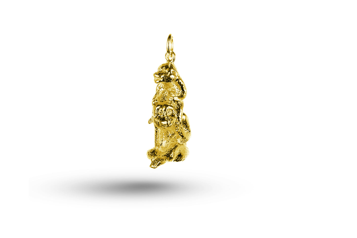 Yellow gold Monkey and Mother charm.