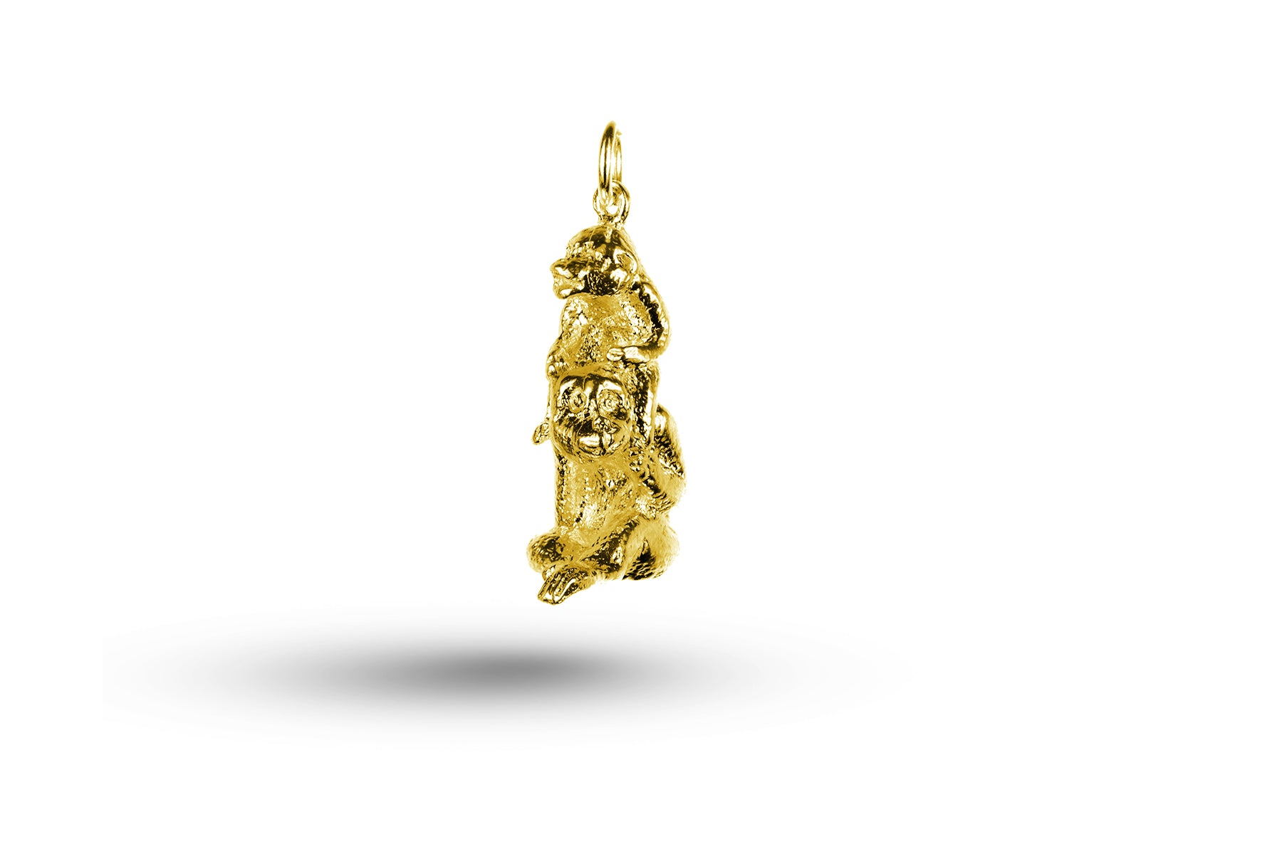 Yellow gold Monkey and Mother charm.