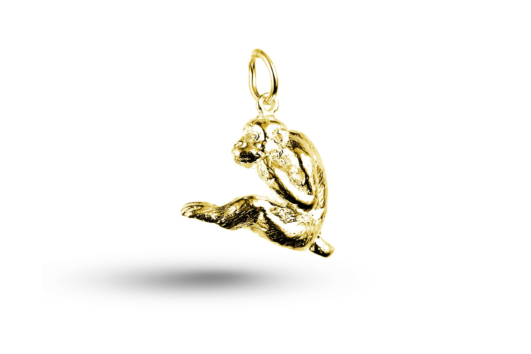 Yellow gold Sitting Monkey charm.
