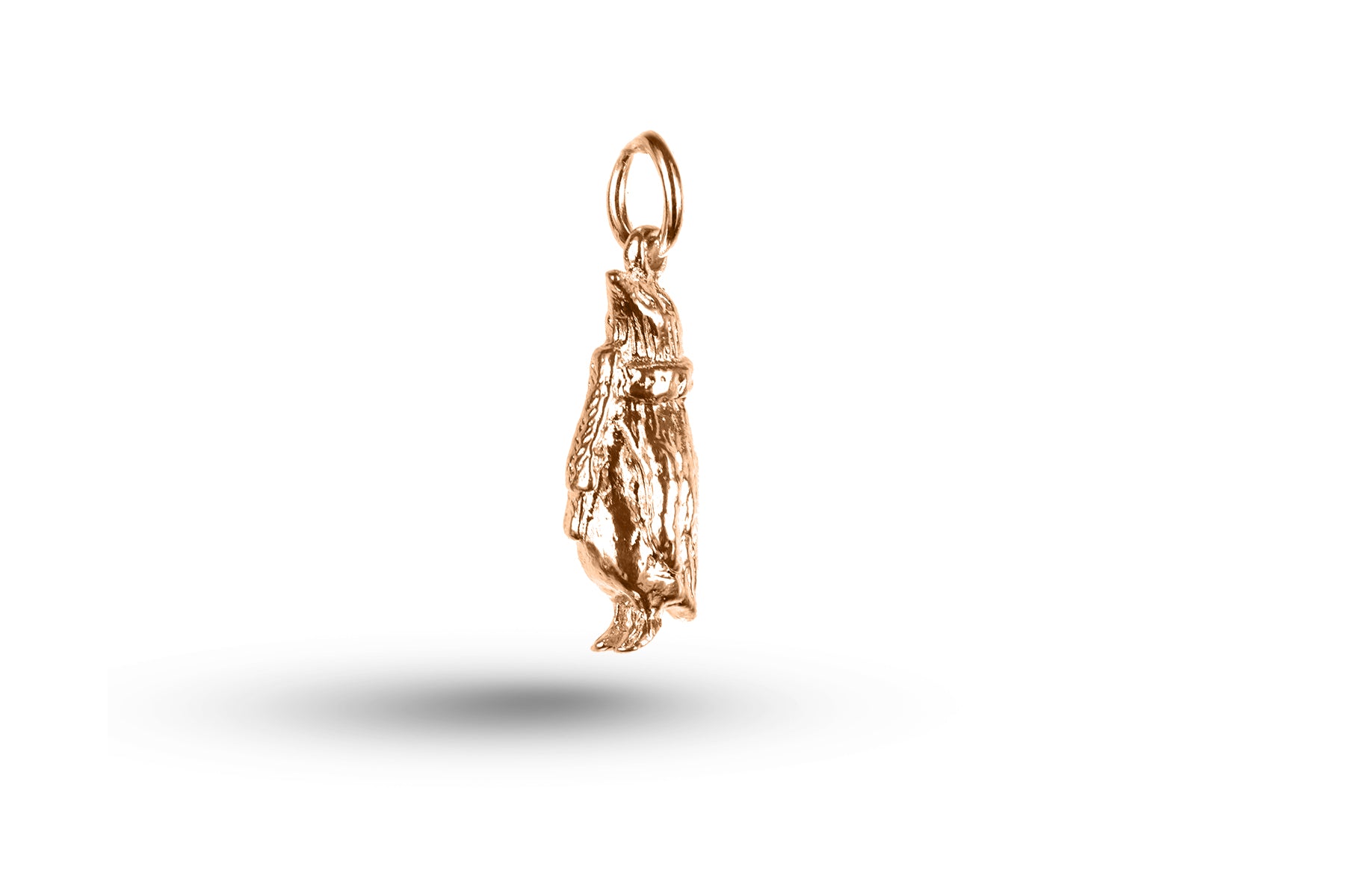 Rose gold Penguin with Scarf charm.