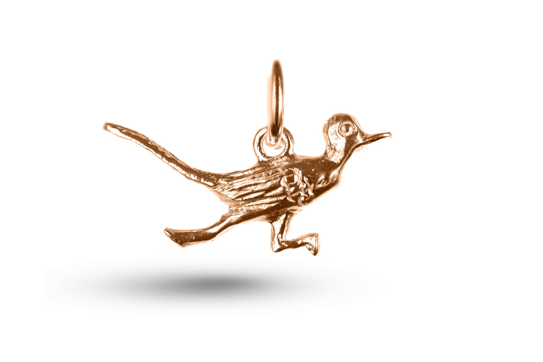 Rose gold Road Runner charm.