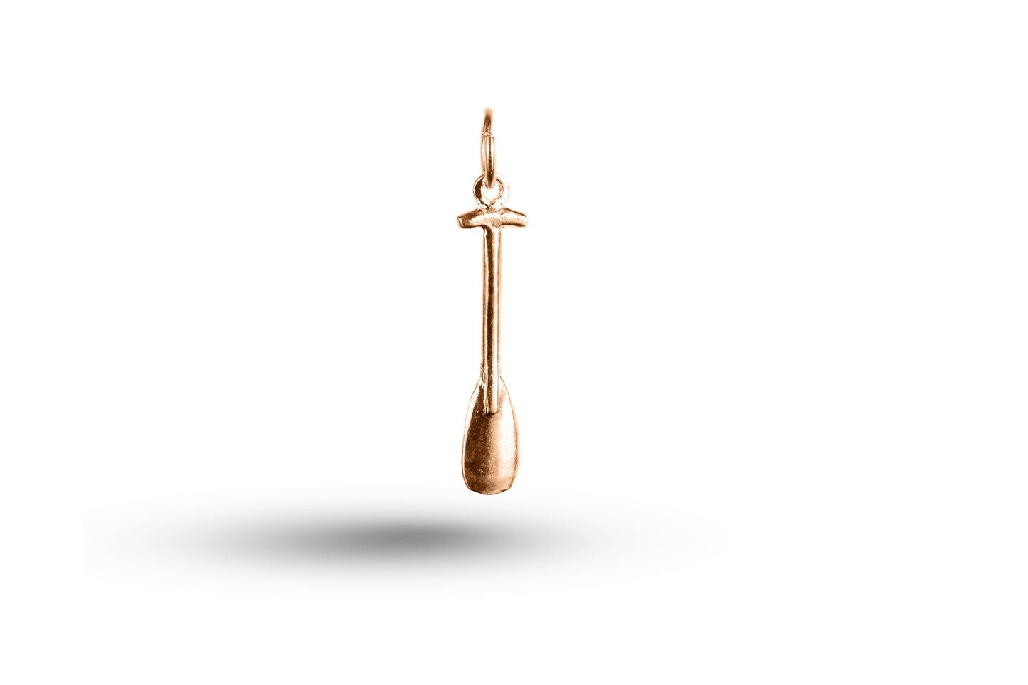 Rose gold Paddle charm.