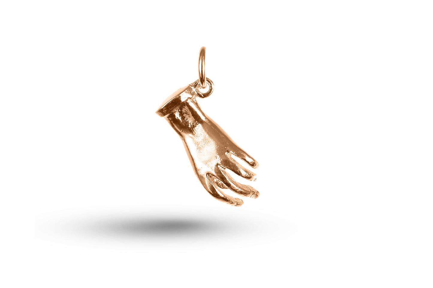 Rose gold Open Hand charm.