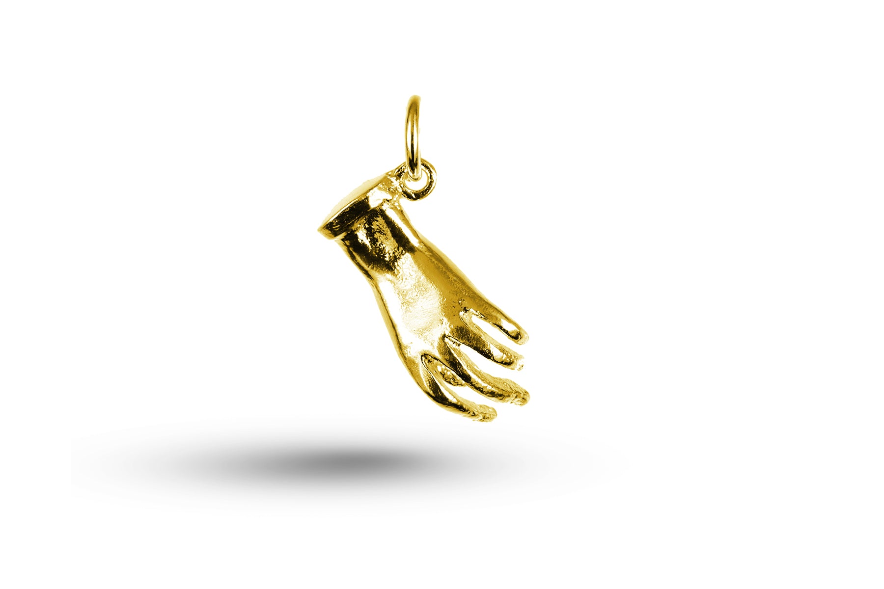 Yellow gold Open Hand charm.