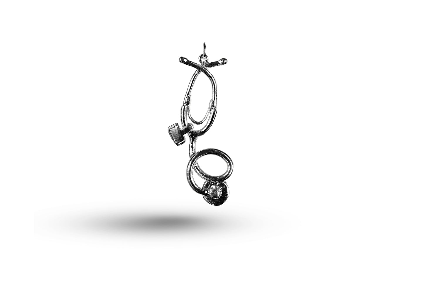 White gold Stethoscope charm.