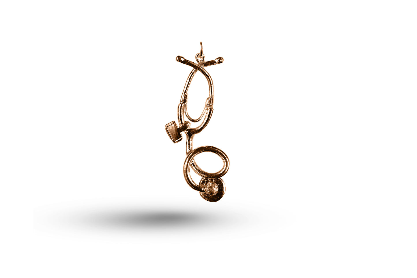 Rose gold Stethoscope charm.