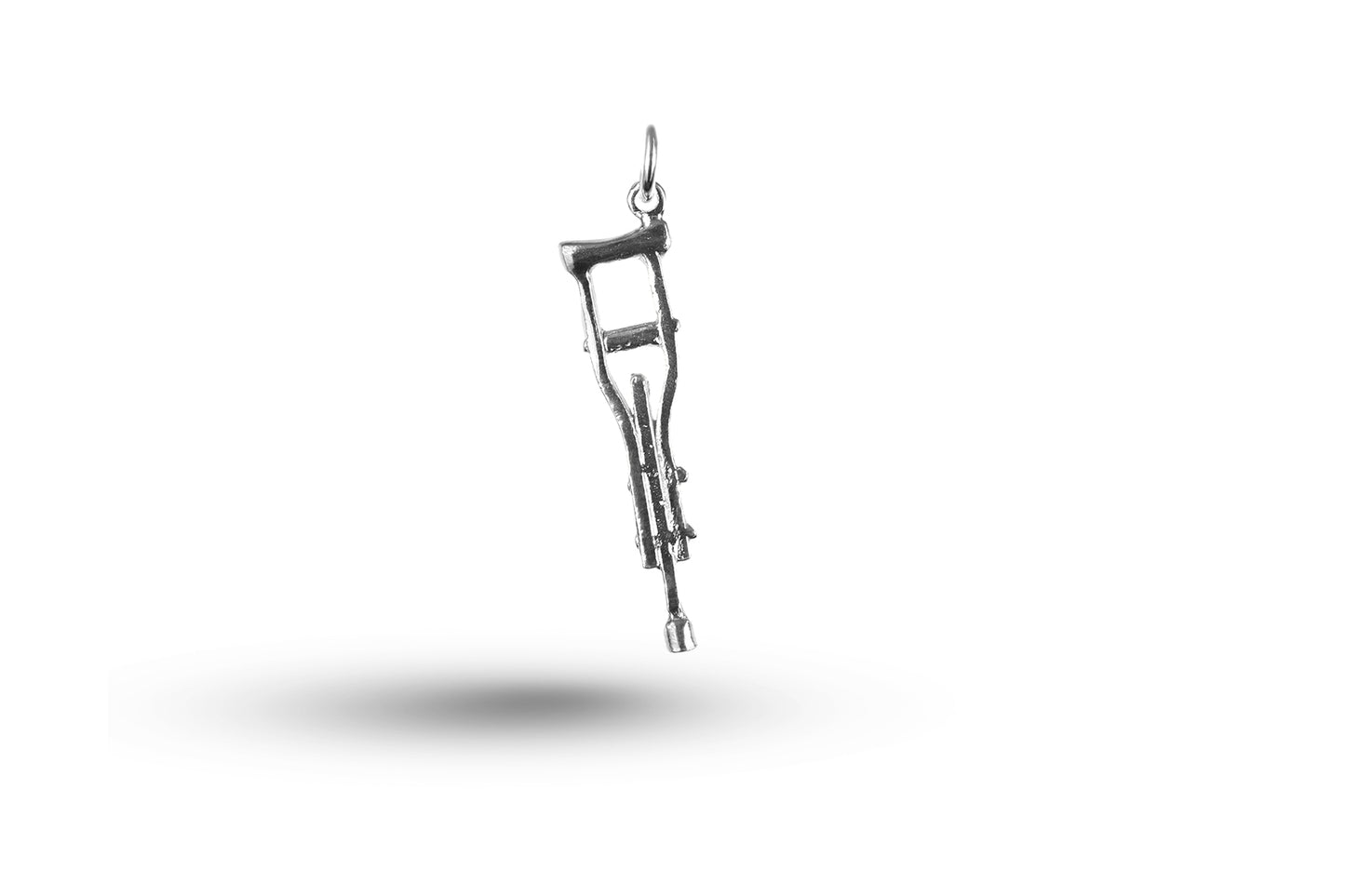 White gold Crutch charm.