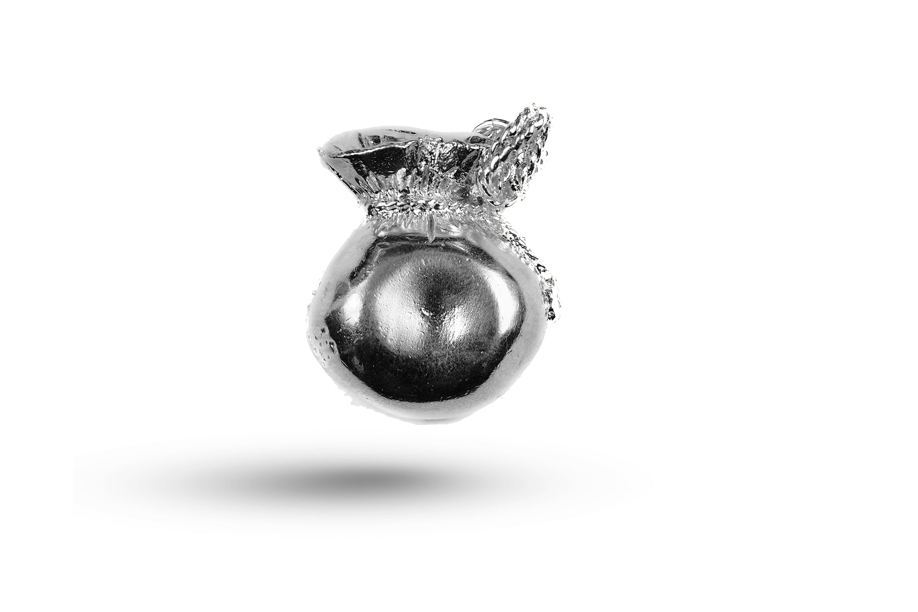 White gold Money Bag charm.