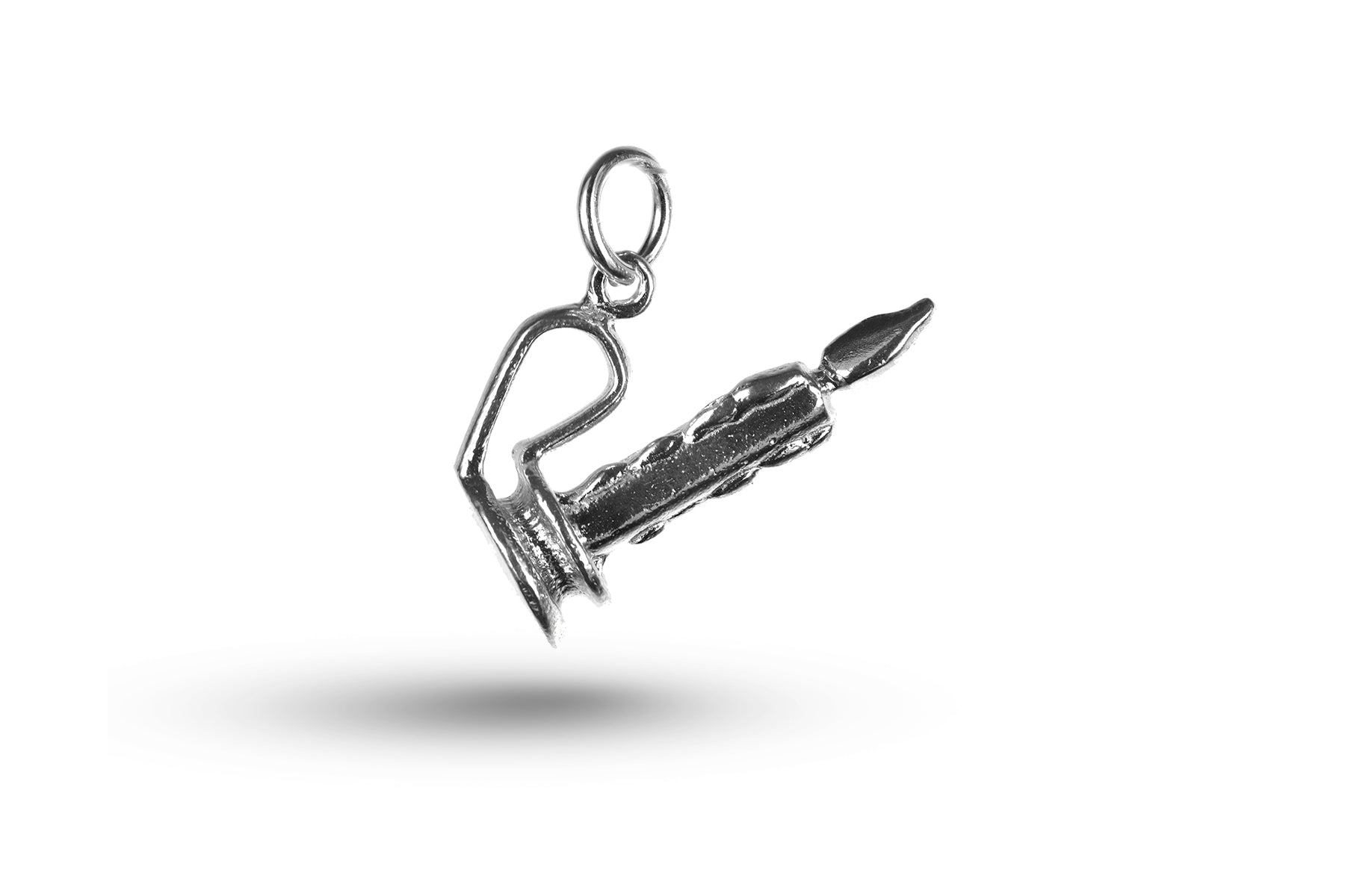 Luxury white gold Candle and Holder charm.