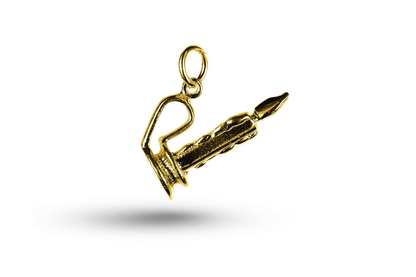 Luxury yellow gold Candle and Holder charm.