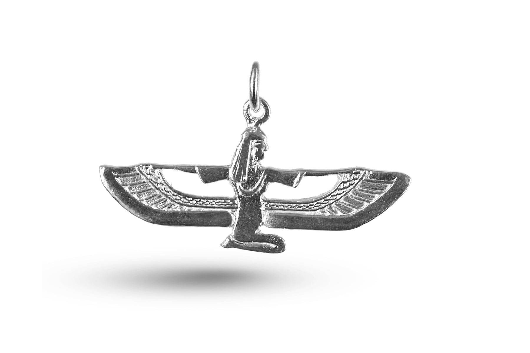 White gold Isis charm.