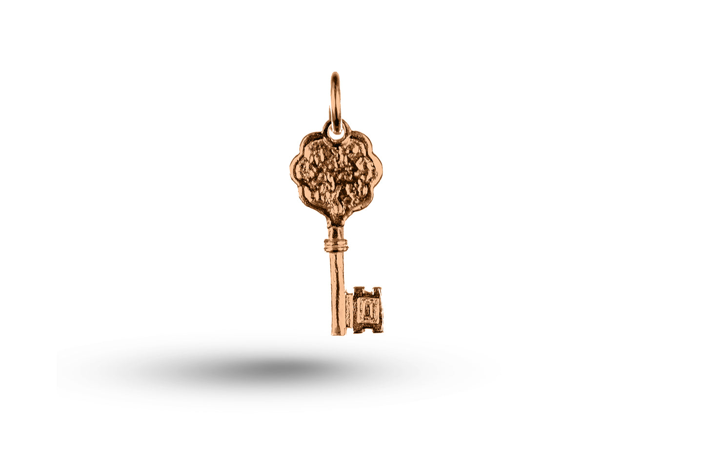 Rose gold Flower Key charm.