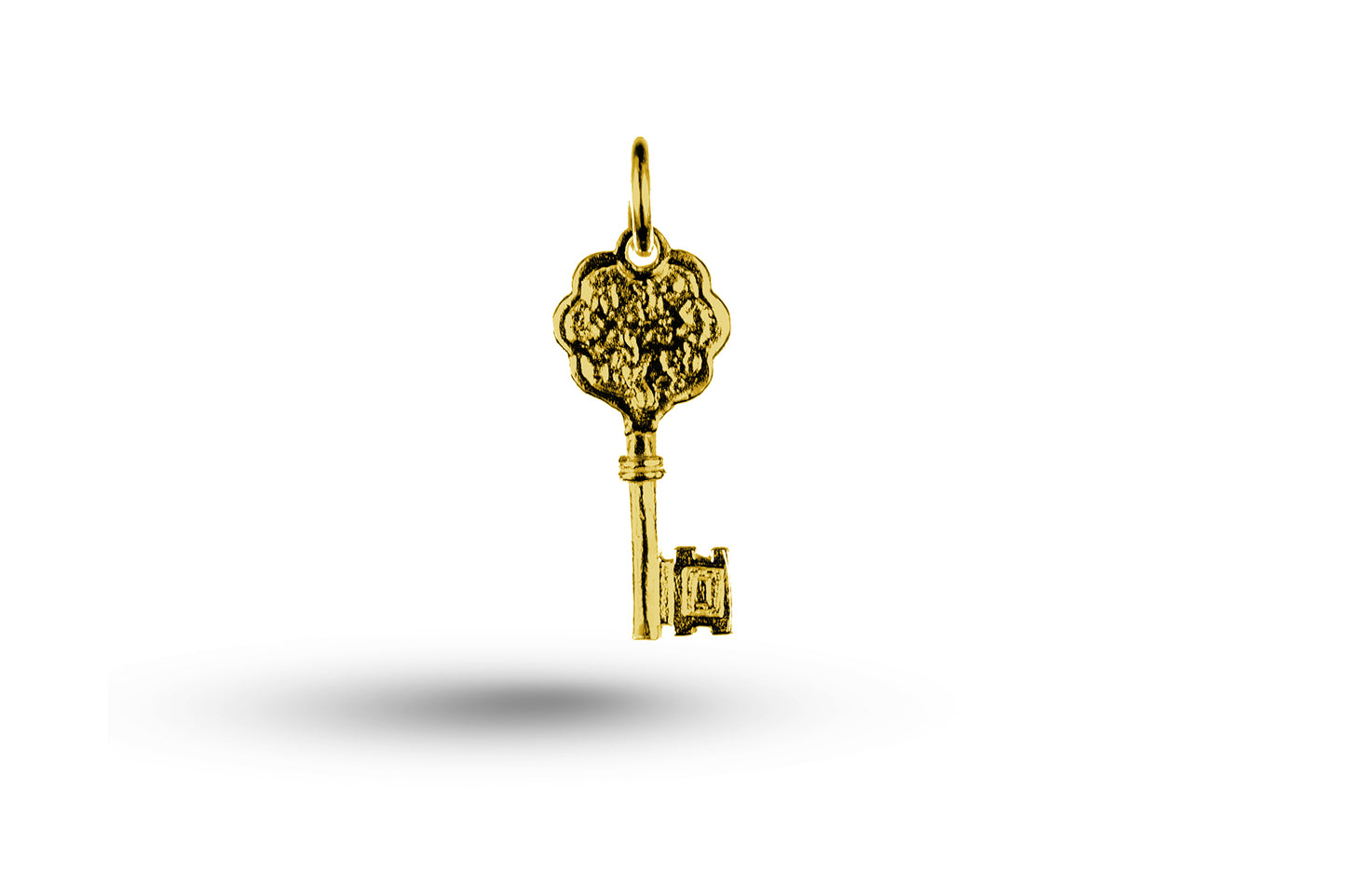Yellow gold Flower Key charm.
