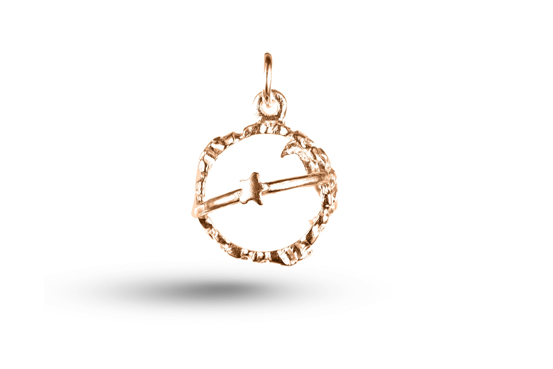 Rose gold Moon and Star charm.