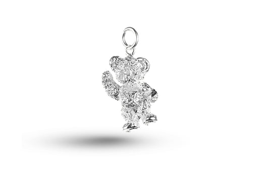 White gold Teddy Waving charm.