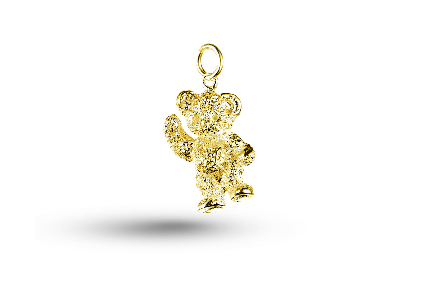 Yellow gold Teddy Waving charm.