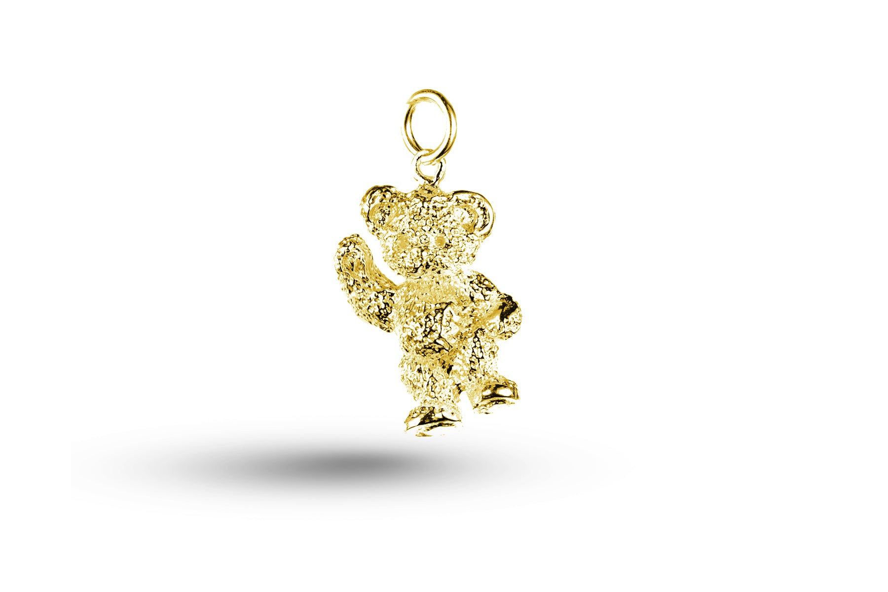 Yellow gold Teddy Waving charm.