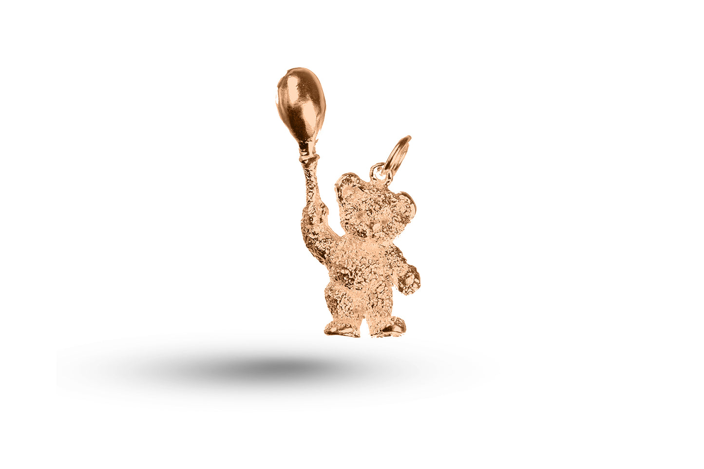 Rose gold Teddy with Balloon charm.