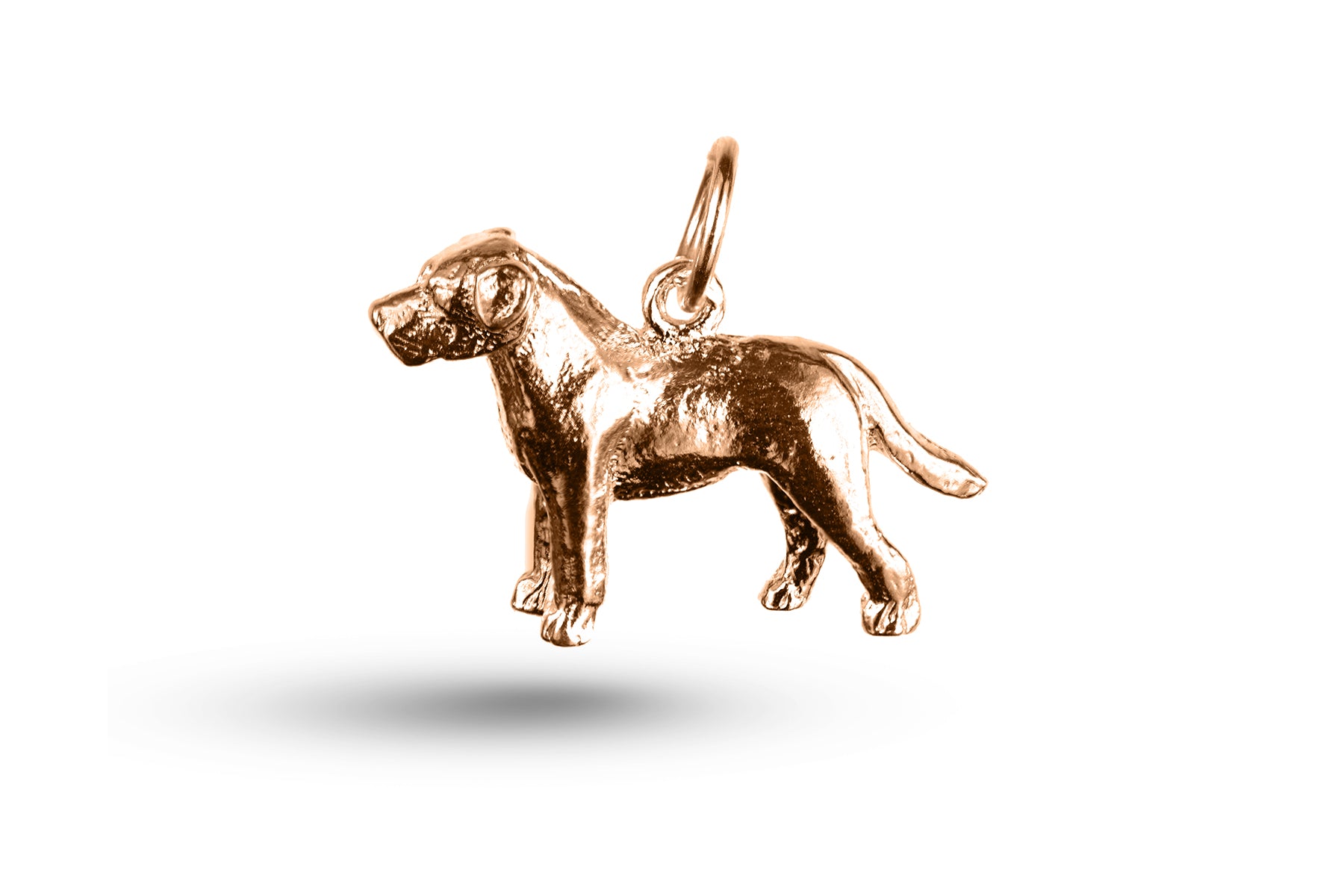 Rose gold Labrador Dog charm.