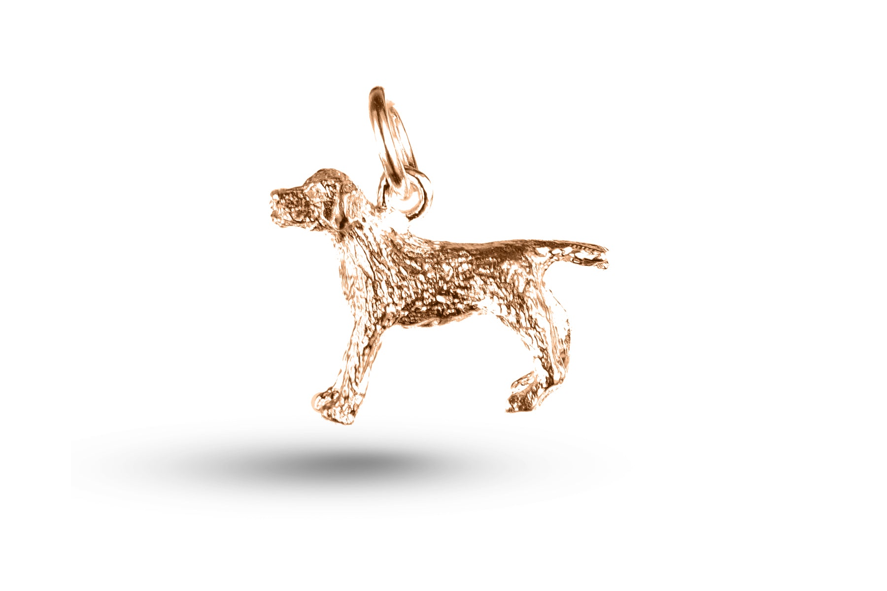Rose gold Labrador Dog charm.