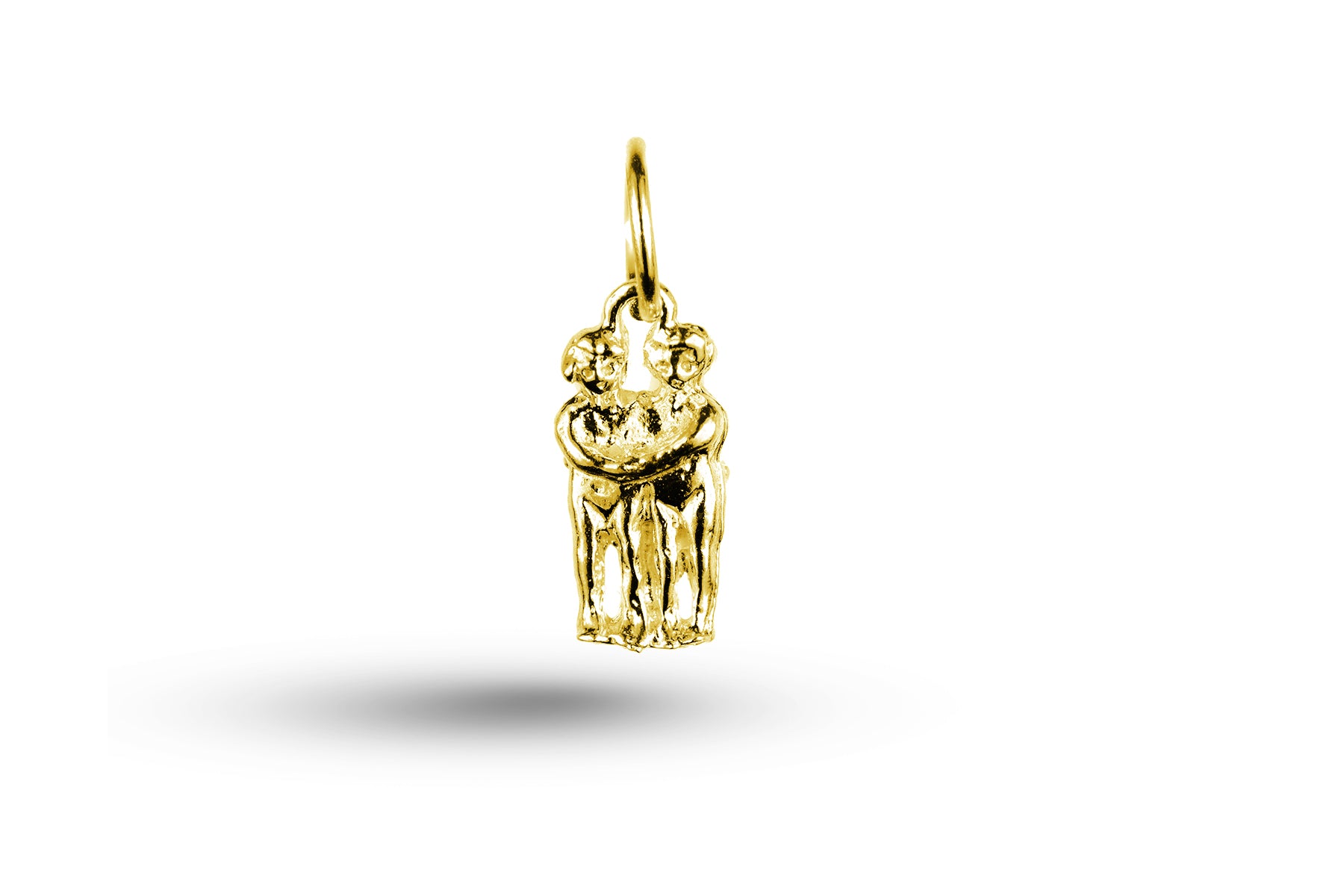 Yellow gold Gemini Twins charm.