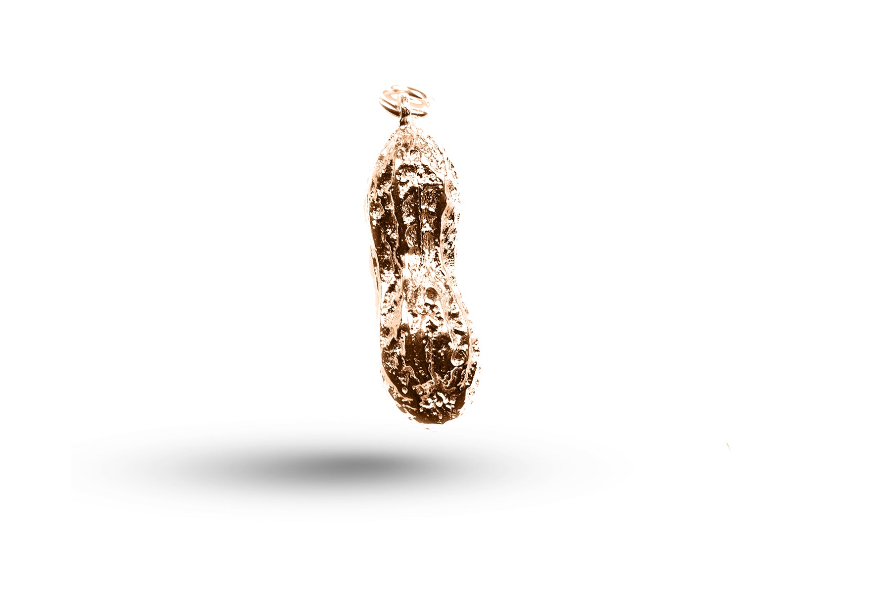 Rose gold Solid Peanut charm.