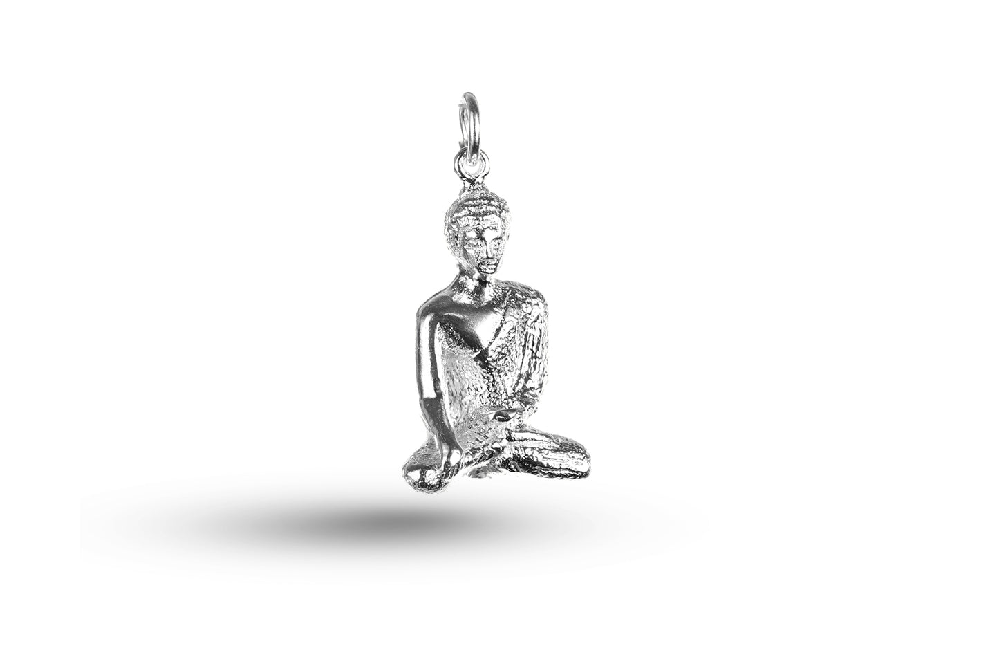 White gold Heavy Buddha charm.