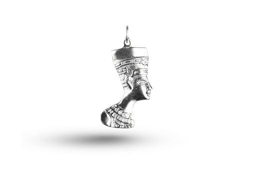 White gold Queen Nefertiti charm.