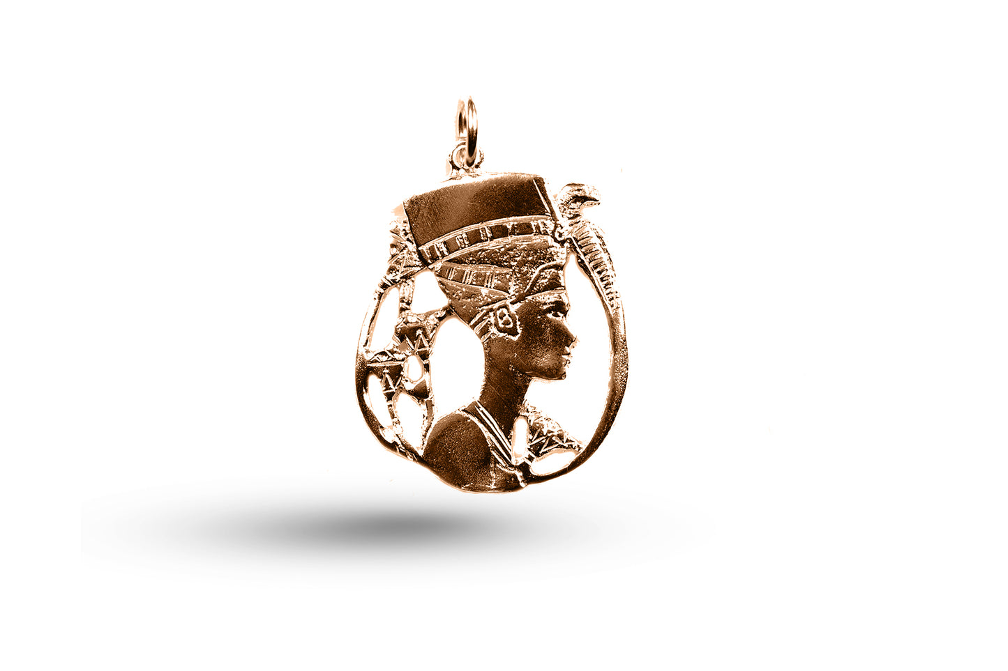 Rose gold Queen Nefertiti charm.