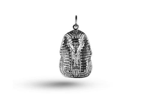 White gold Head of Tutankhamun charm.