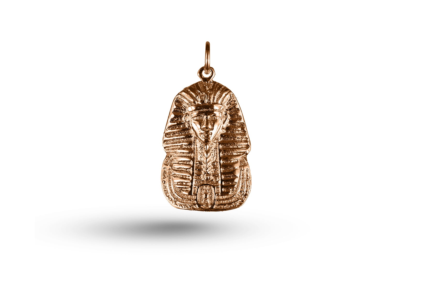 Rose gold Head of Tutankhamun charm.
