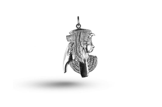 White gold Heavy Queen Nefertari charm.