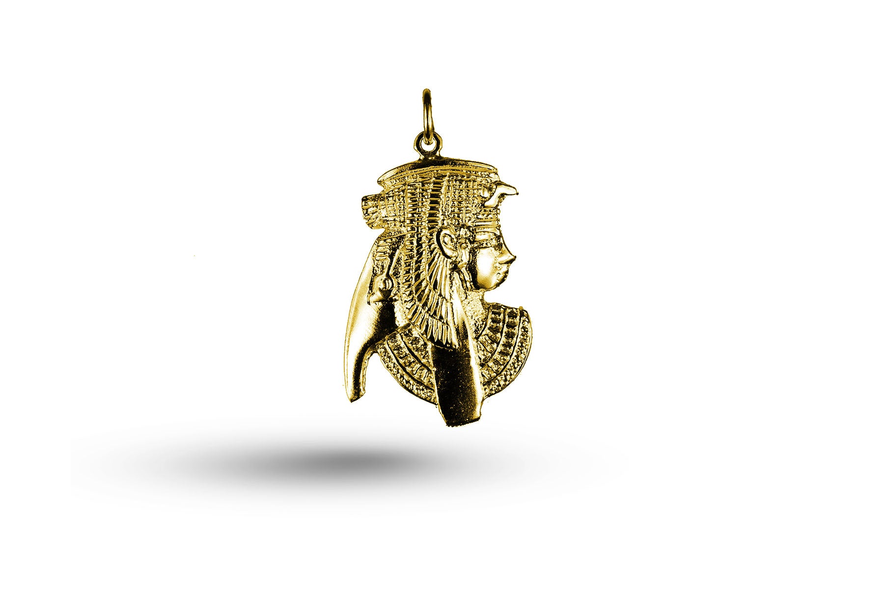 Yellow gold Heavy Queen Nefertari charm.