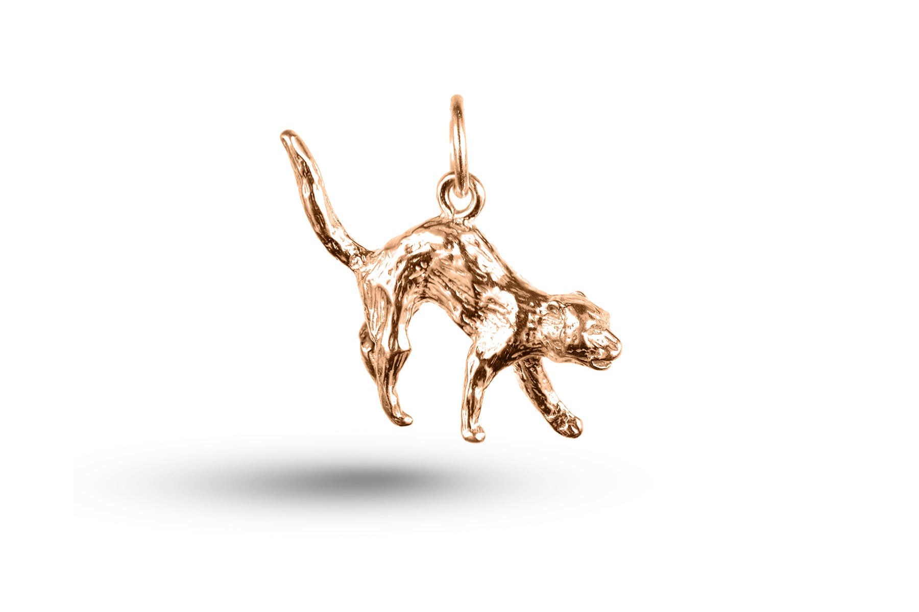 Rose gold Lemur charm.