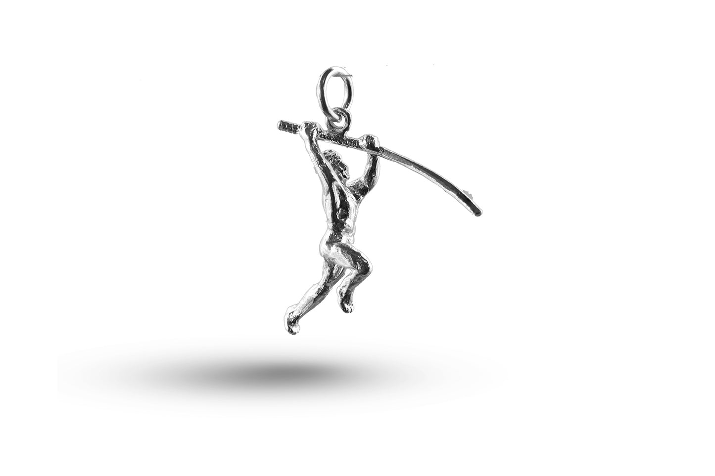White gold Pole Vault charm.