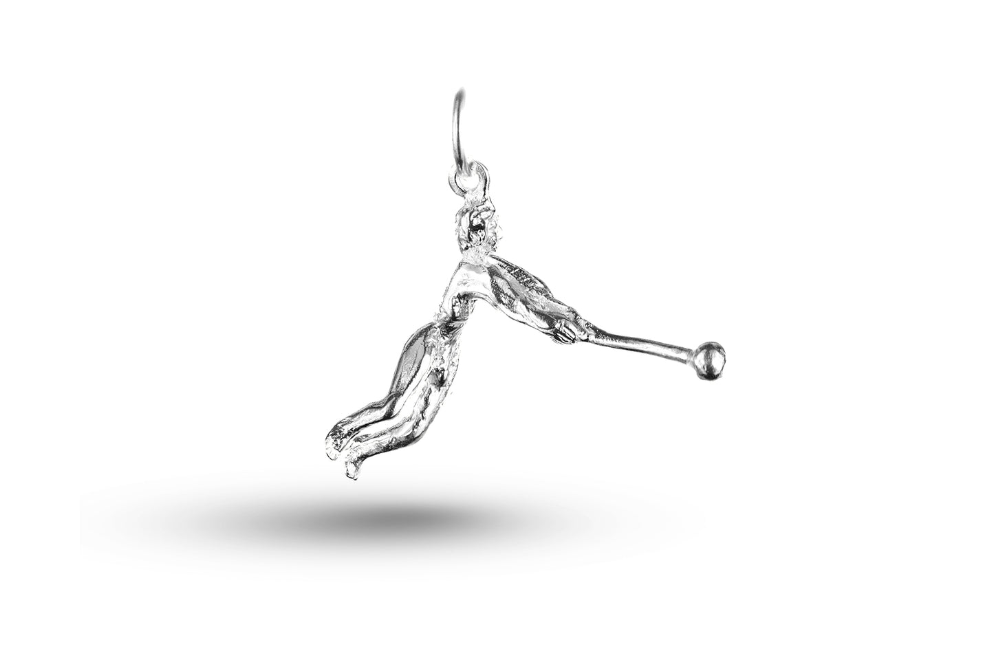 White gold Hammer Throw charm.