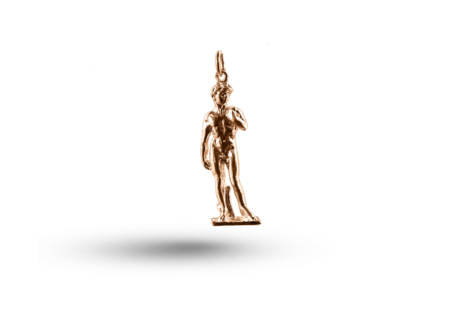Rose gold Statue of David charm.