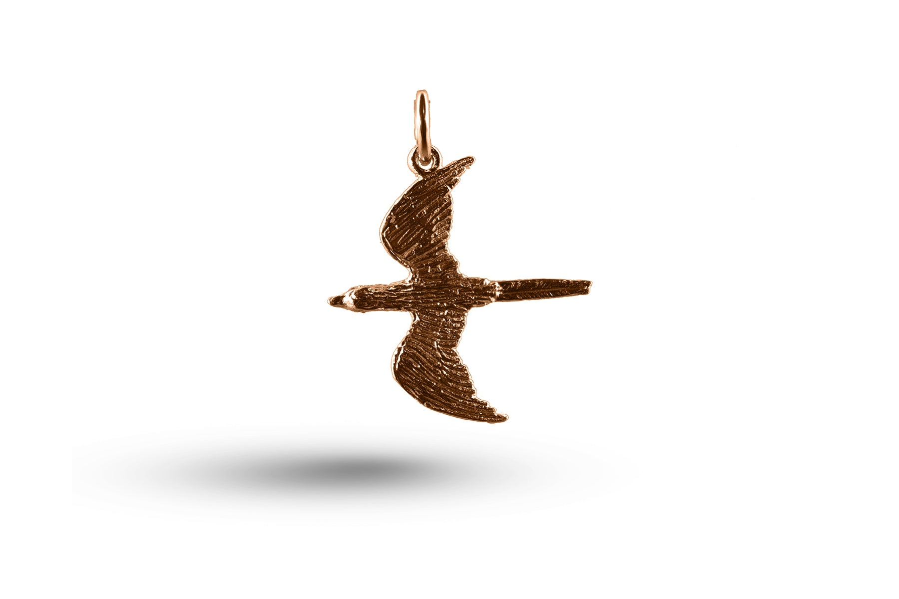 Luxury rose gold bird charm.