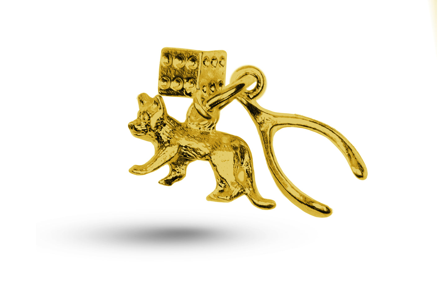 Yellow gold Lucky Set 3 charm.