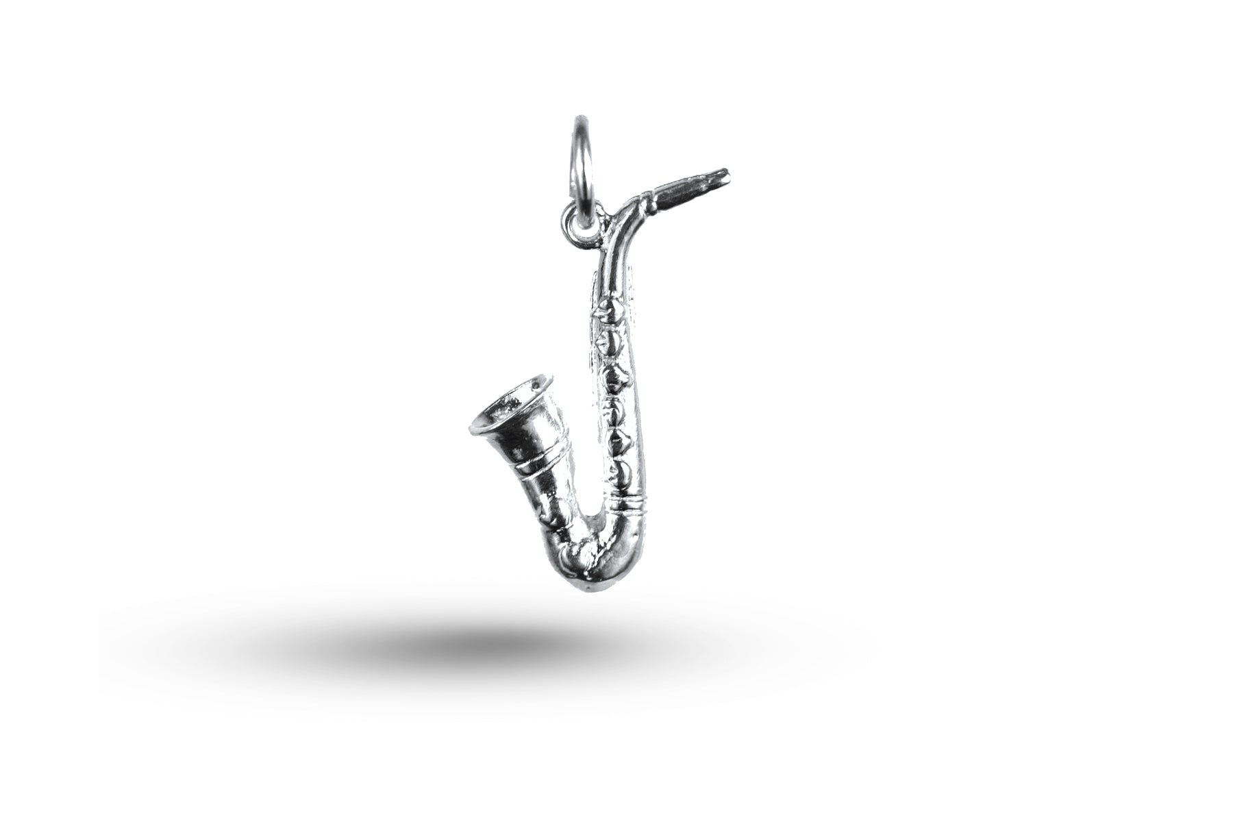 White gold Saxophone charm.