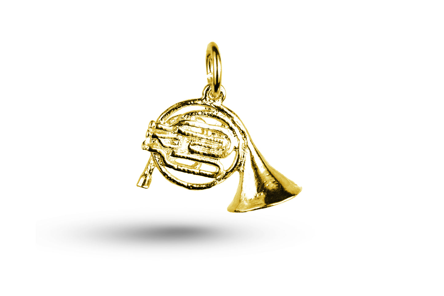 Yellow gold French Horn charm.