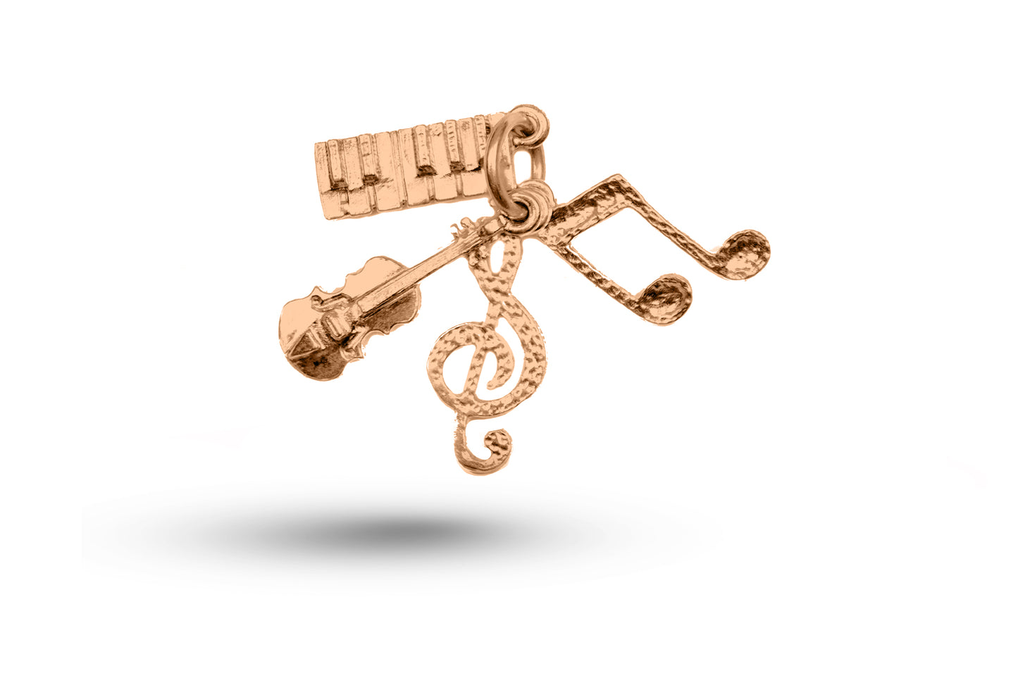 Rose gold Music Set charm.