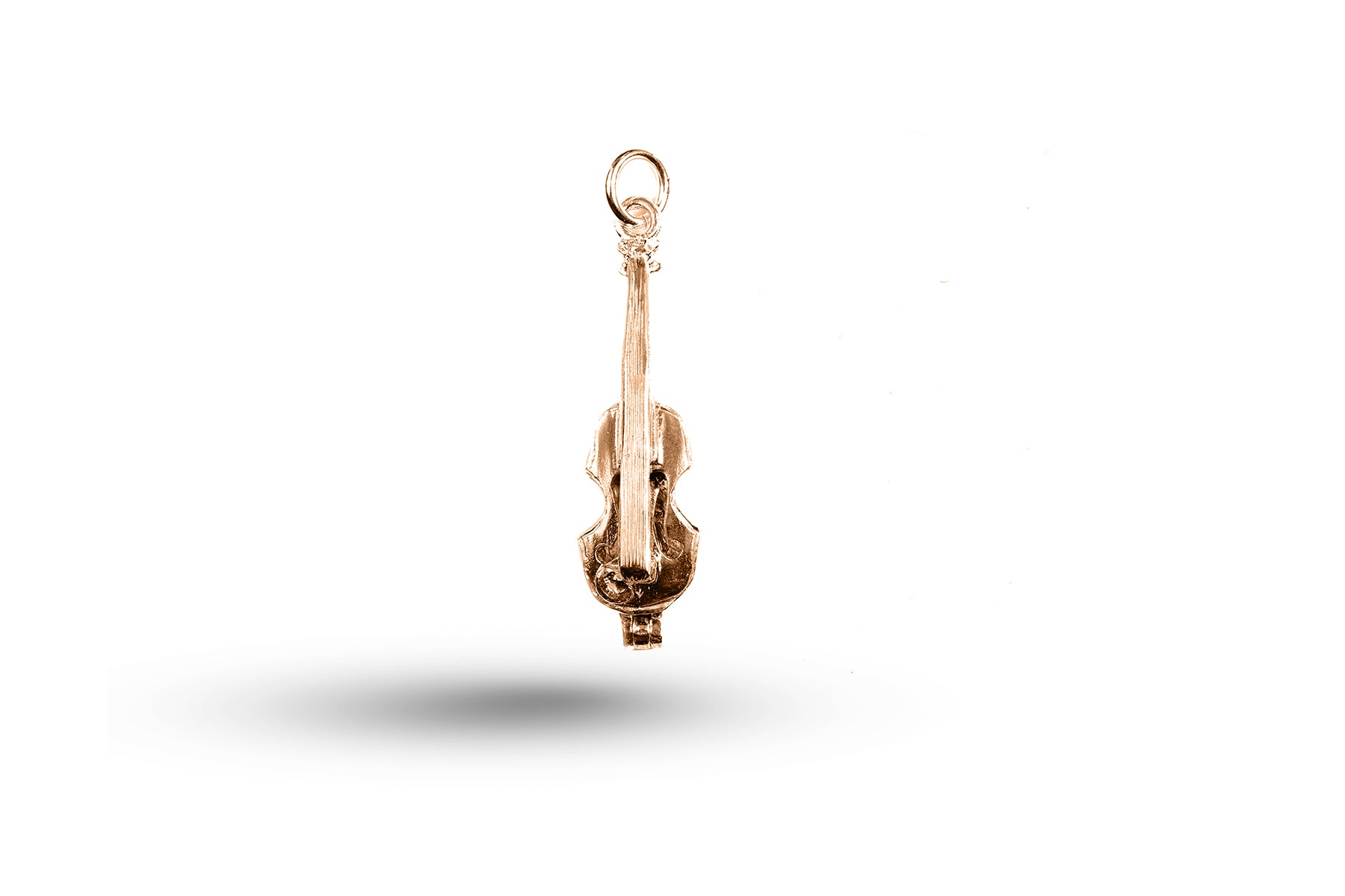 Rose gold Opening Violin charm.