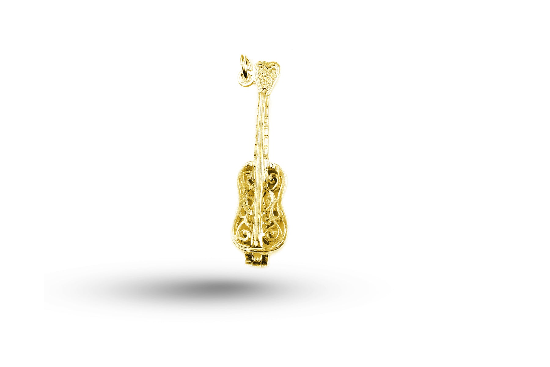 Yellow gold Opening Guitar charm.