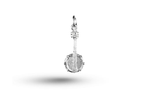 Luxury white gold banjo charm.