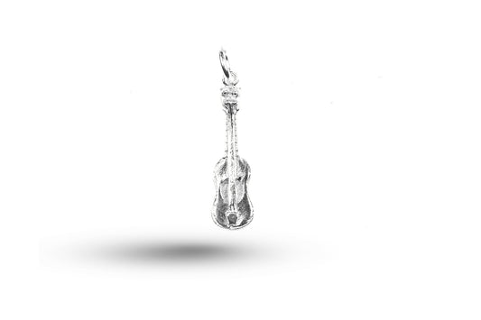 White gold Spanish Guitar charm.