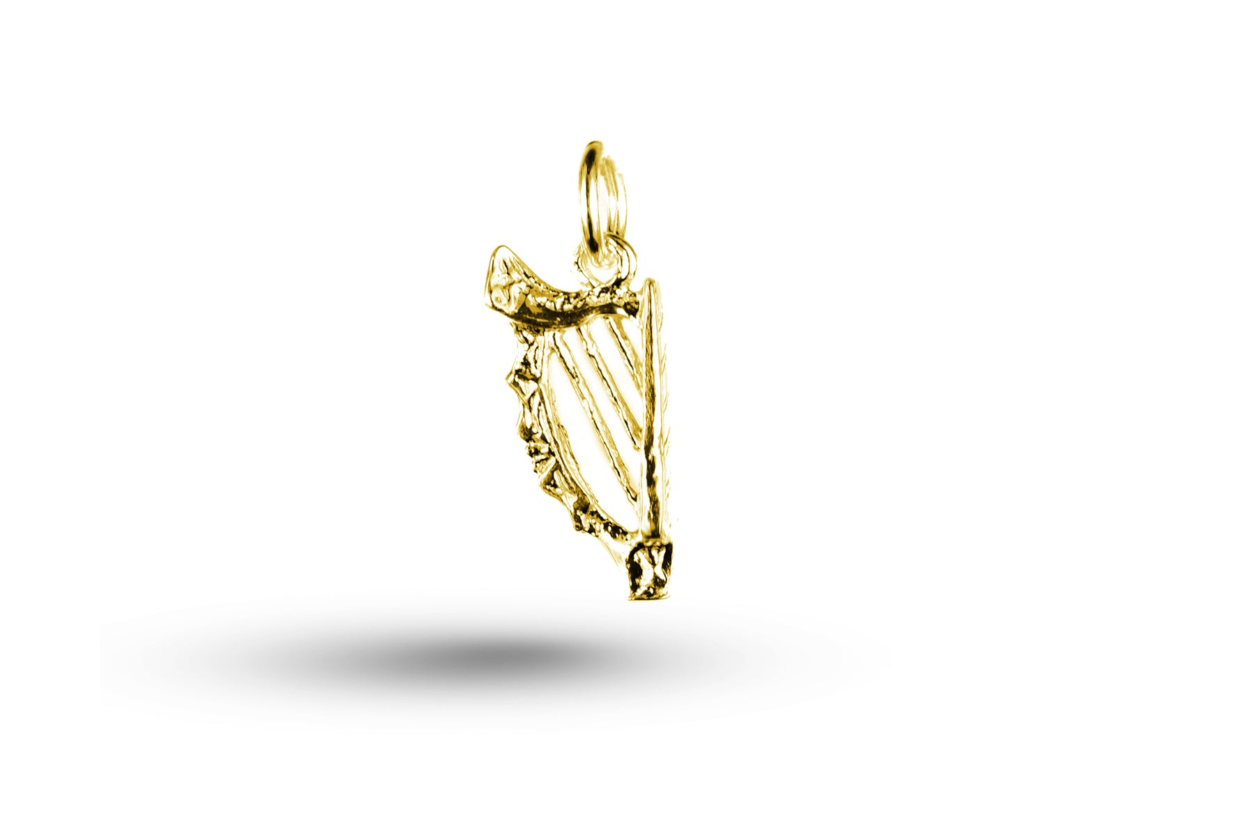 Yellow gold Irish Harp charm.