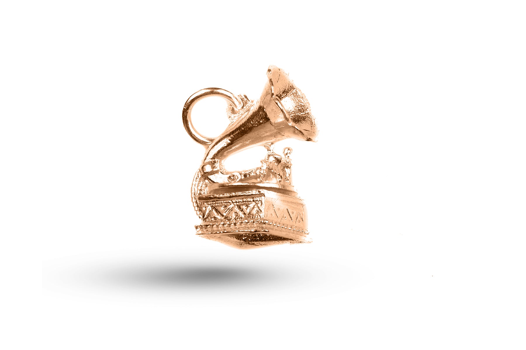 Rose gold Gramophone and Dancers charm.