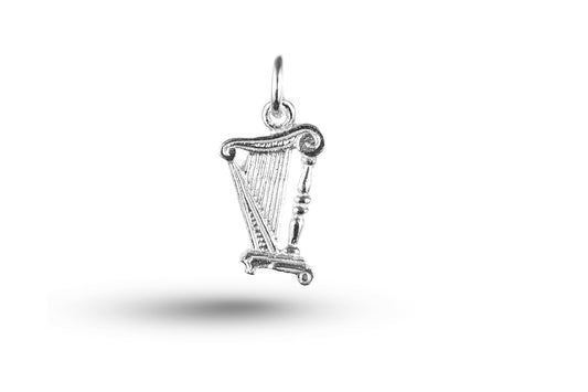 White gold Harp charm.