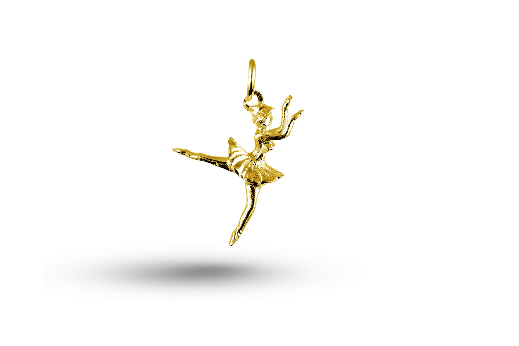 Yellow gold Standing Ballet Dancer charm.